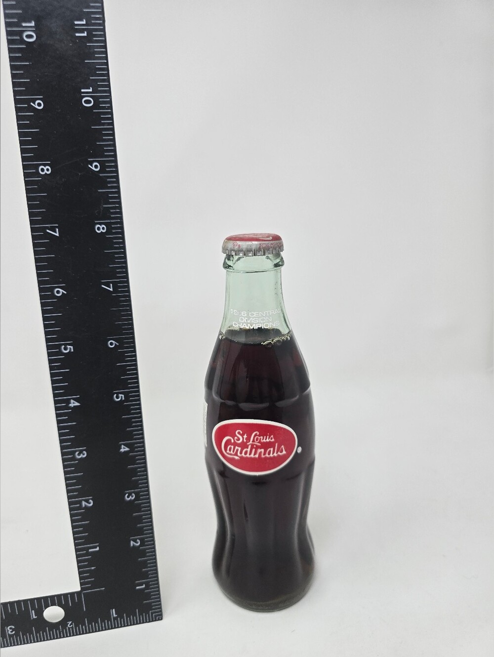 Coca Cola Glass Bottle Vintage 90s St Louis Cardinals Baseball 1996 Div Champs - Picture 11 of 11